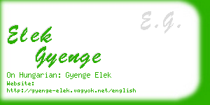 elek gyenge business card